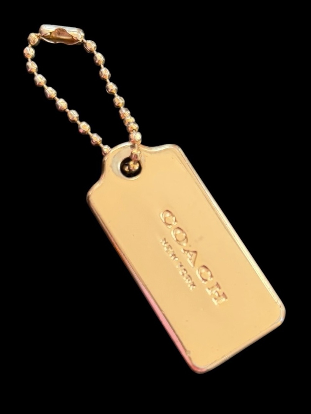Coach Gold Metal Hangtag